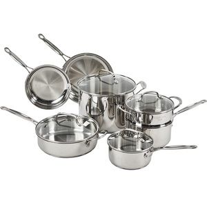 Cuisinart 77-11G Stainless Steel 11-Piece Cookware Set